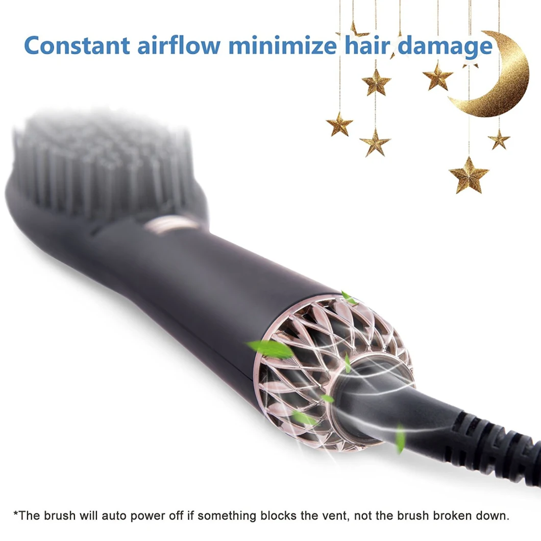 Beauty Items Ceramic Coated Hair Brush Straightener (Q18)