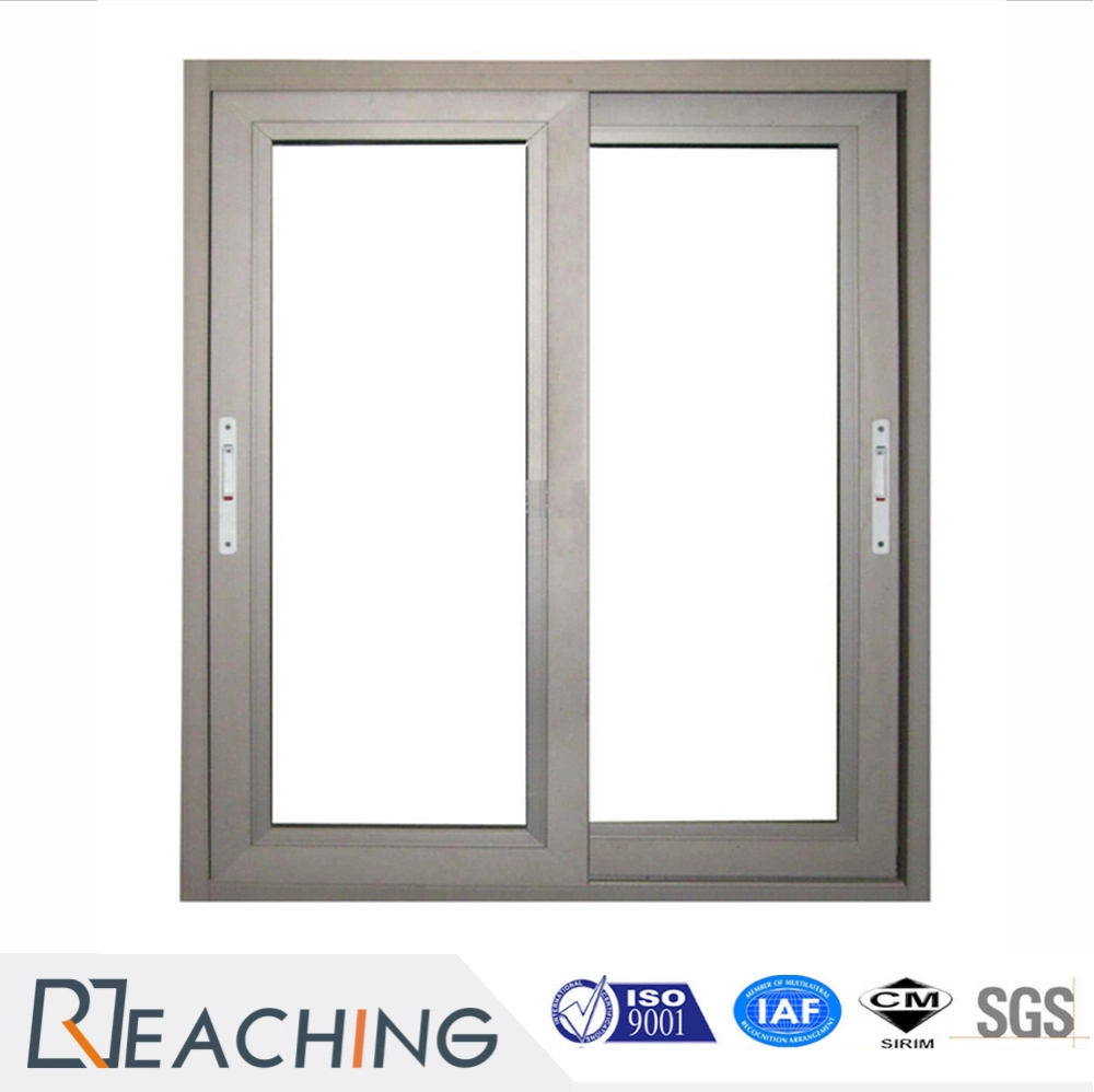 China Supplier 2 Tracks Aluminium Frame Window Sliding Glass Window