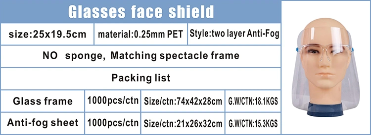 Face Shield Medical Protective Isolation Protective Film Protective Lens Double-Sided Anti-Fog Film Protection