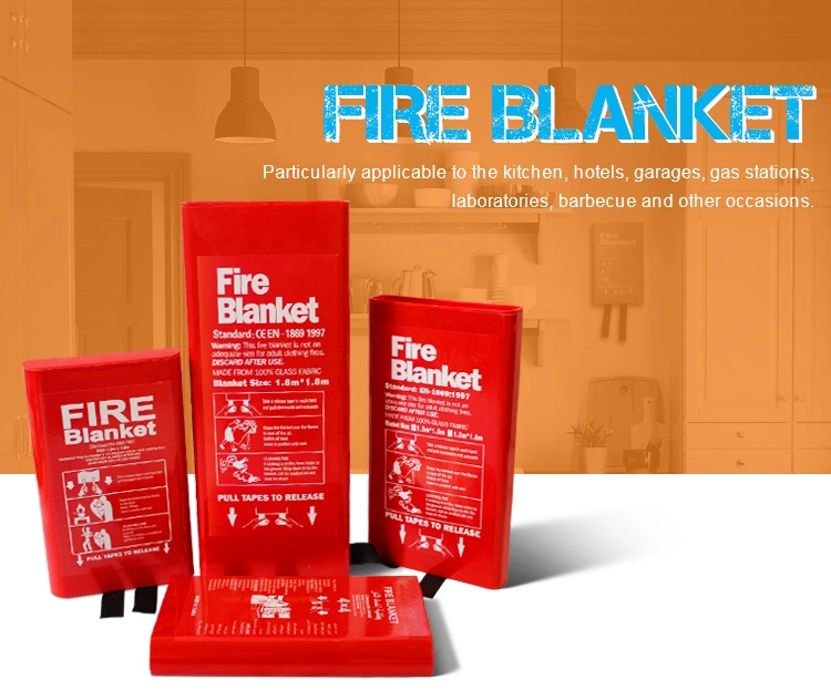 1.2*1.8m Brand New Fireproof Fire Blanket Roll Fire Extinguisher Types of Fiberglass Fire Blanket Silicone Fabric for Sale Price