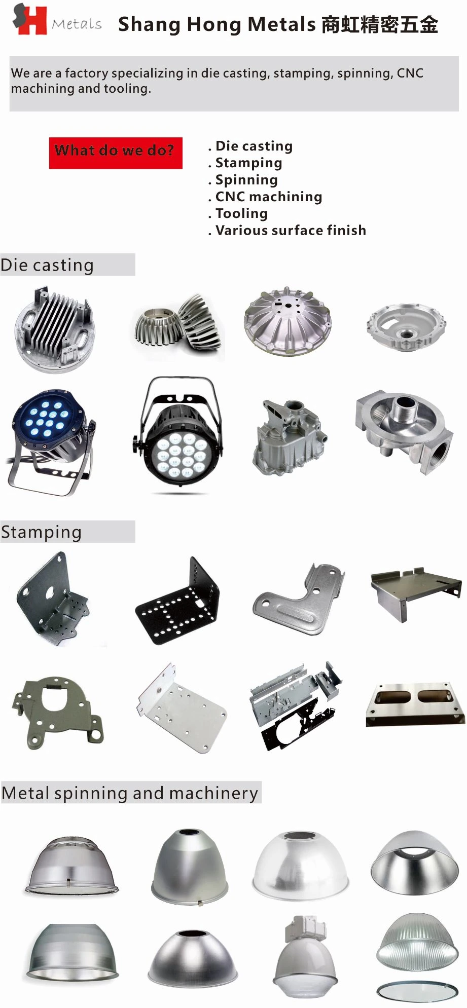 Quality Stainless Steel Spinning / Sheet Metal Spinning for LED Reflector /Lamp Housing OEM