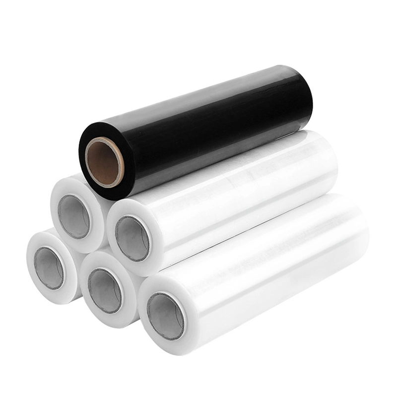 Clear Black Stretch Film Self Adhesive LLDPE PE PE Stretch Film China 50cm Usage Packaging Film