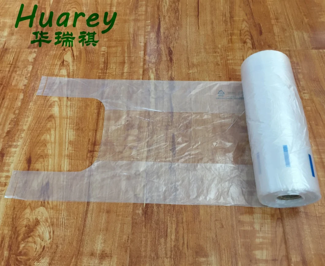 Custom Food Freshness Protection Package Plastic T Shirt Freezer Bag on Roll