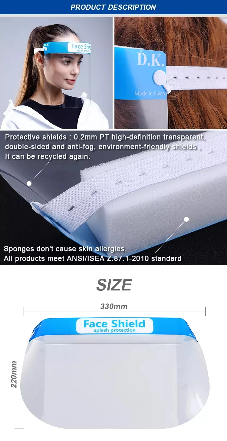 Direct Factory Production Manufacturing HD Transparent Double-Sided Anti Fog High Quality Protective Face Shield