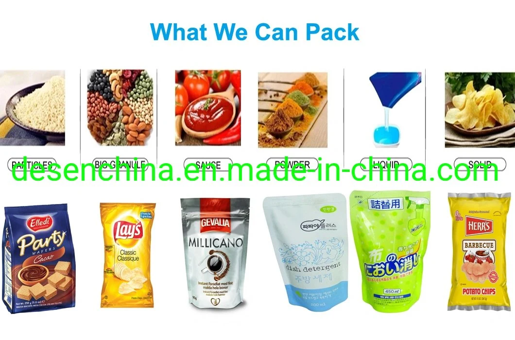 Peanut/Coffee Beans/Rice/Tea/Candy/Potato Chips/Snacks/Food Automatic Vffs Vertical Packing Packaging Machine