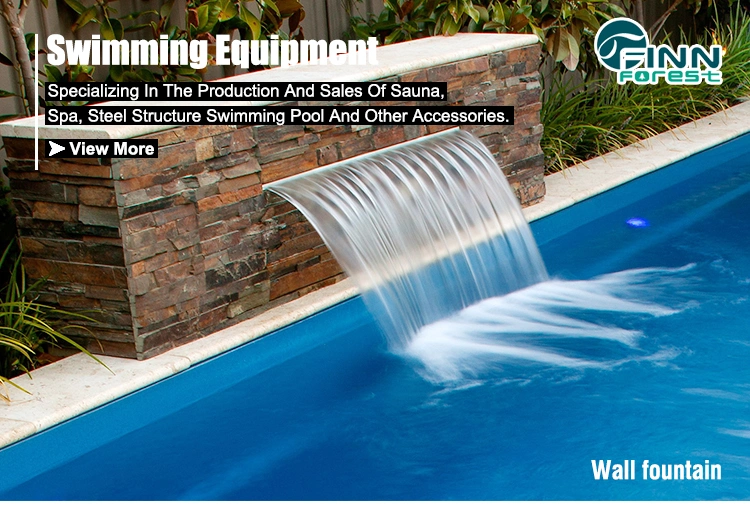 Decorative Swimming Pool Stainless Steel or Acrylic Waterfall Descent