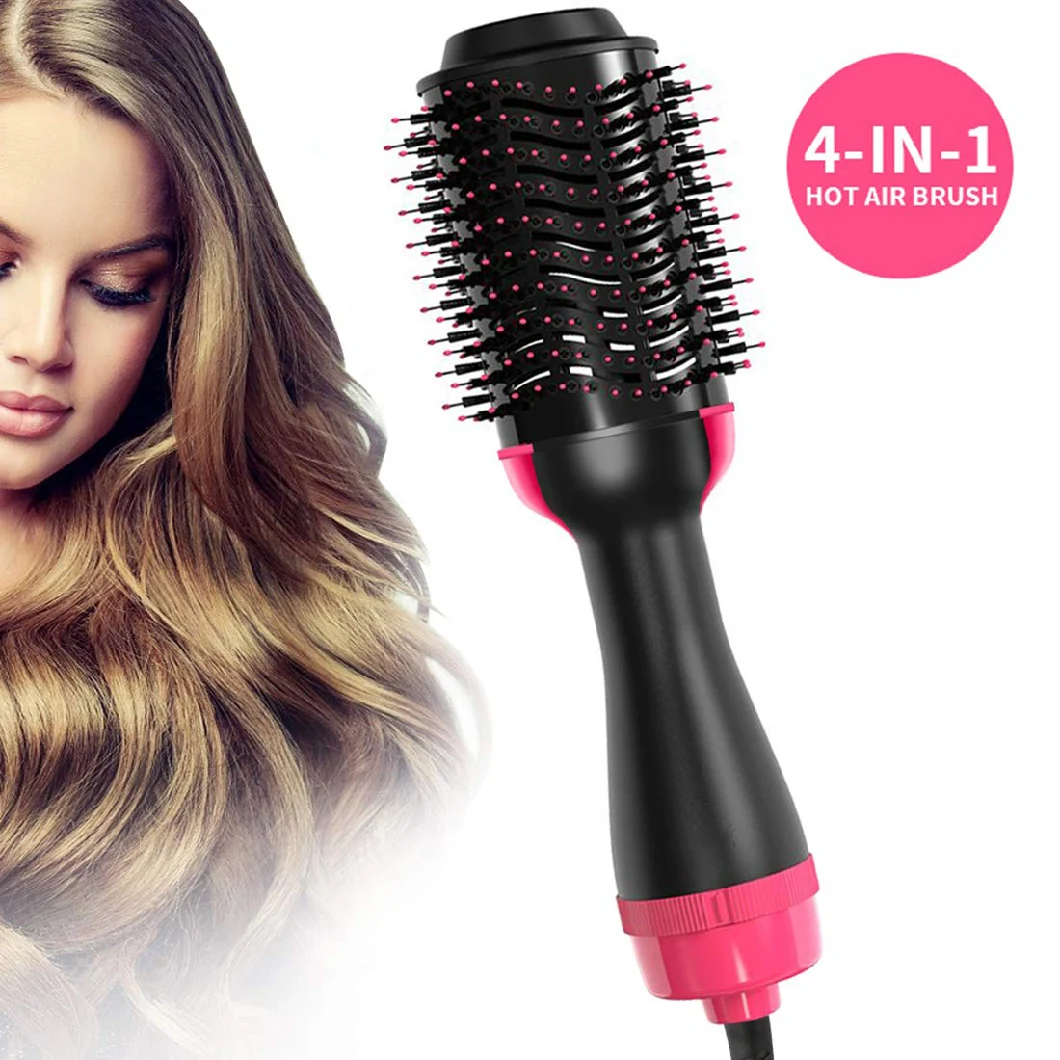 Hot Comb One Step Hair Dryer & Volumizer Hot Air Paddle Styling Brush Hot Comb Straightener Curling Iron Negative Ion Generator