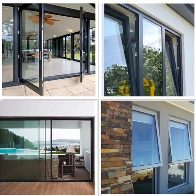 Aluminium/Aluminum Casement Double Glazing Glass Alloy Doors and Windows for Villas/Commercial /Construction Buildings
