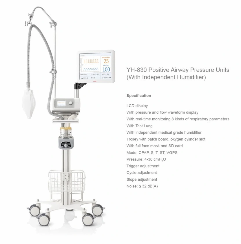 Ce FDA Certification Medical Portable Ventilator Yh730 Yh830 with Ce ISO Respirator Yh830