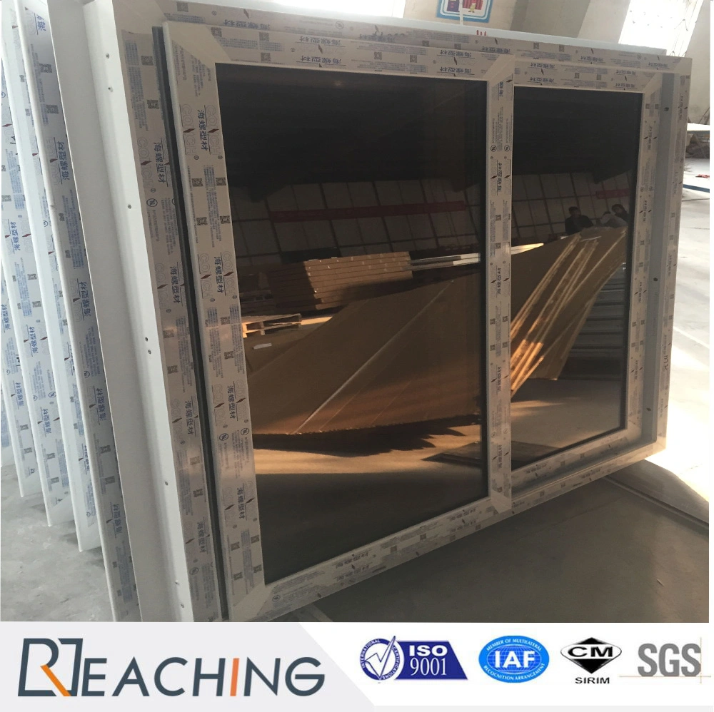 Conch Brand UPVC Profile Sliding Window Plastic Glass with Tinted Glass