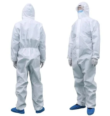 Disposal Safety Protective Gown Clothing Vendors Manufacture PP+PE SMS Material Coverall, Protective Suit Isolation Gowm