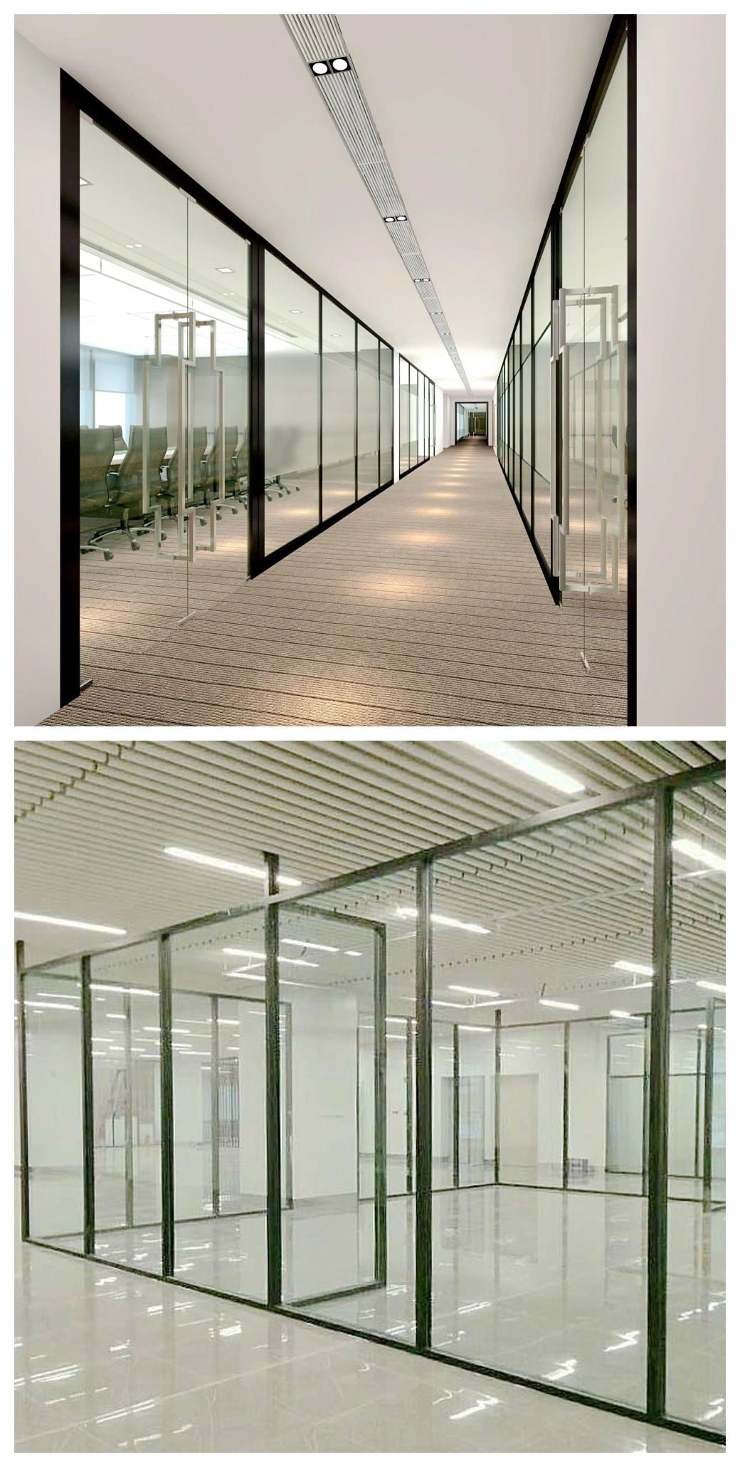 Factory Direct Supplies Glass Window Wall Partition Screen Modular Office Partitions
