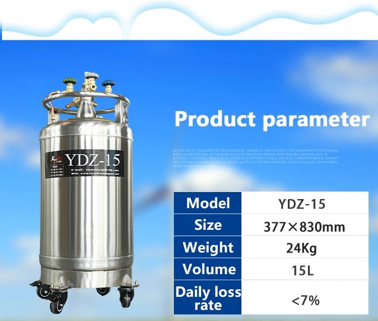 Customized 400L Ydz-400 Liquid Nitrogen Storage Tank Liquid Nitrogen Tank Price