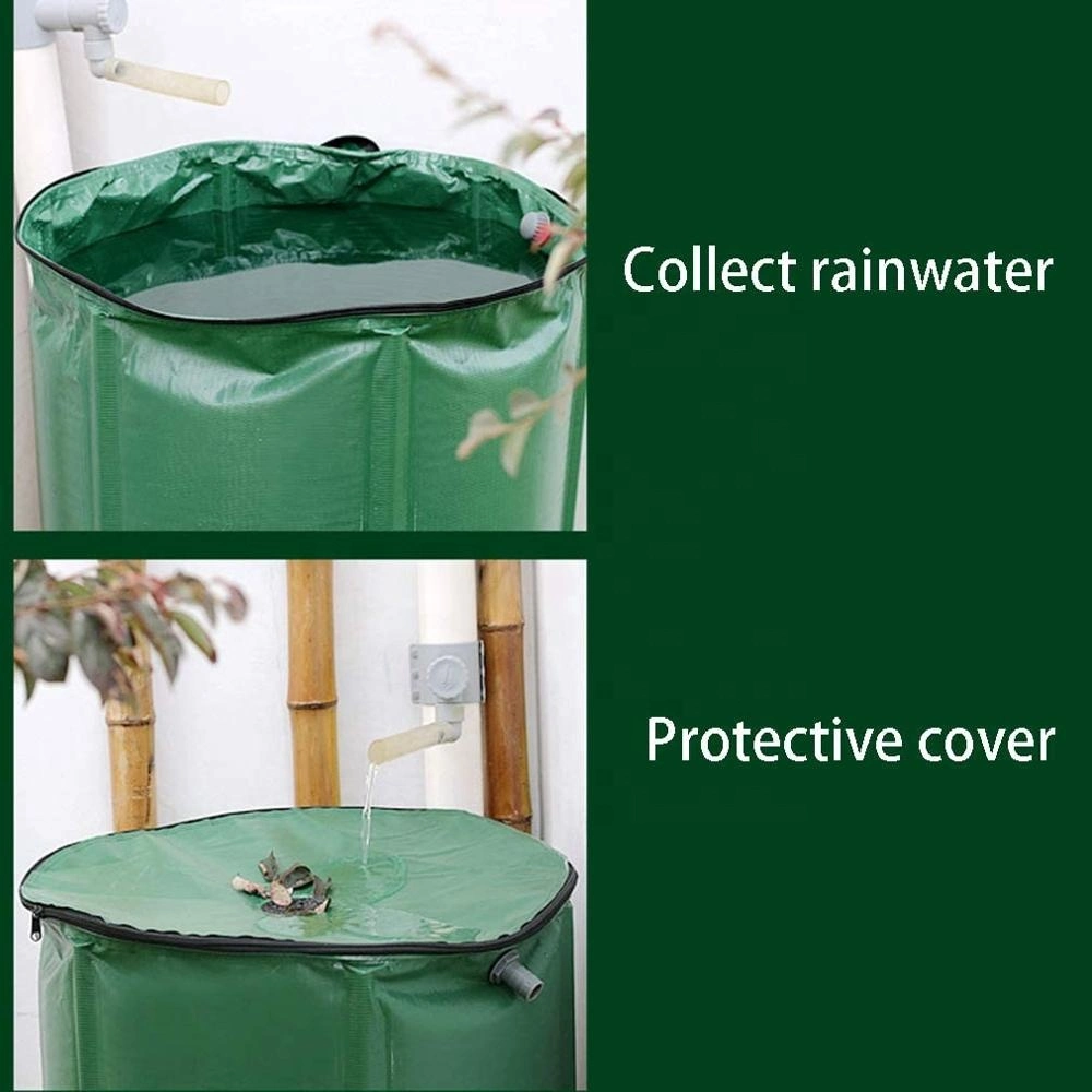 250L Portable Rain Barrel Water Collector Collapsible Tank Portable Water Storage Tank