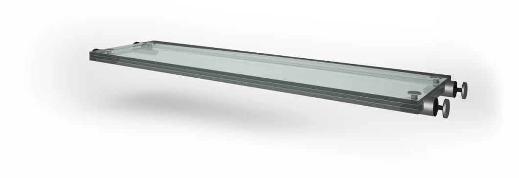 Custom Double Stringer Stair Designs/Glass Staircase in Glass Tread and Frameless Glass Railing