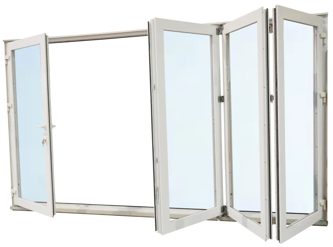 Triple Glass UPVC/PVC Plastic Folding Glass Windows and Doors