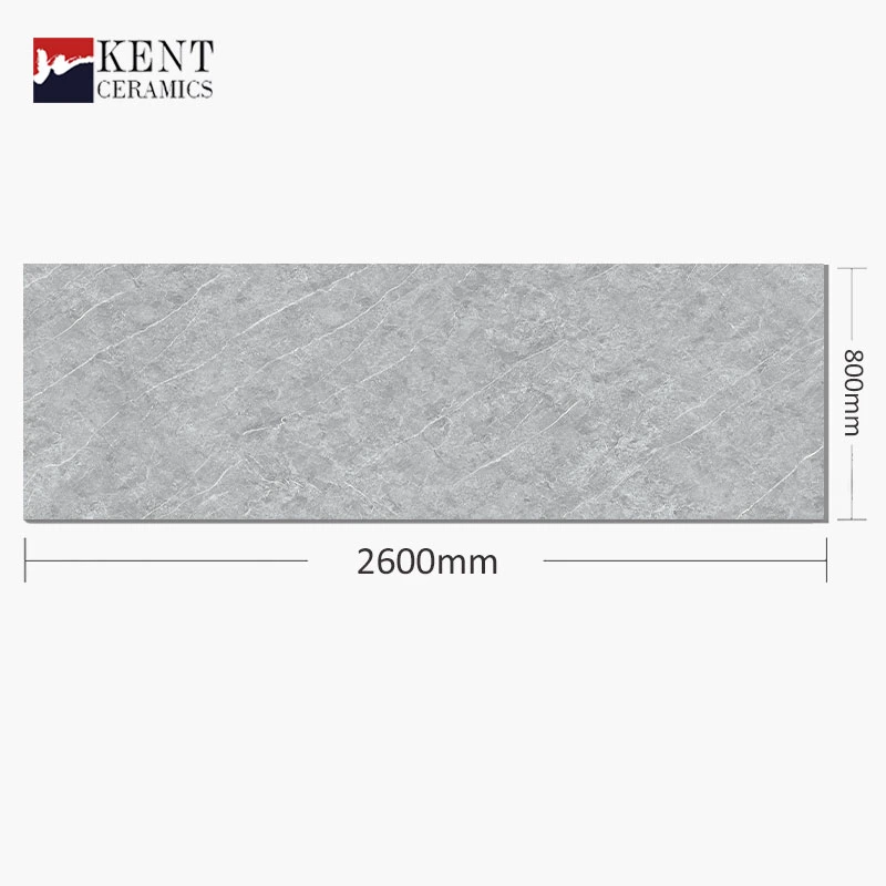 Sintered Slab Soft Glazed Surface Grey Marble Slate 800*2600mm