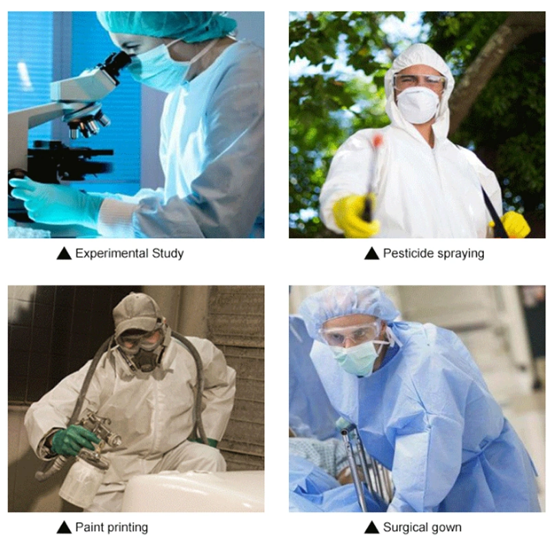 Disposable Protective Clothing Chemical Protective Clothing of Chinese Factory No Bacteria