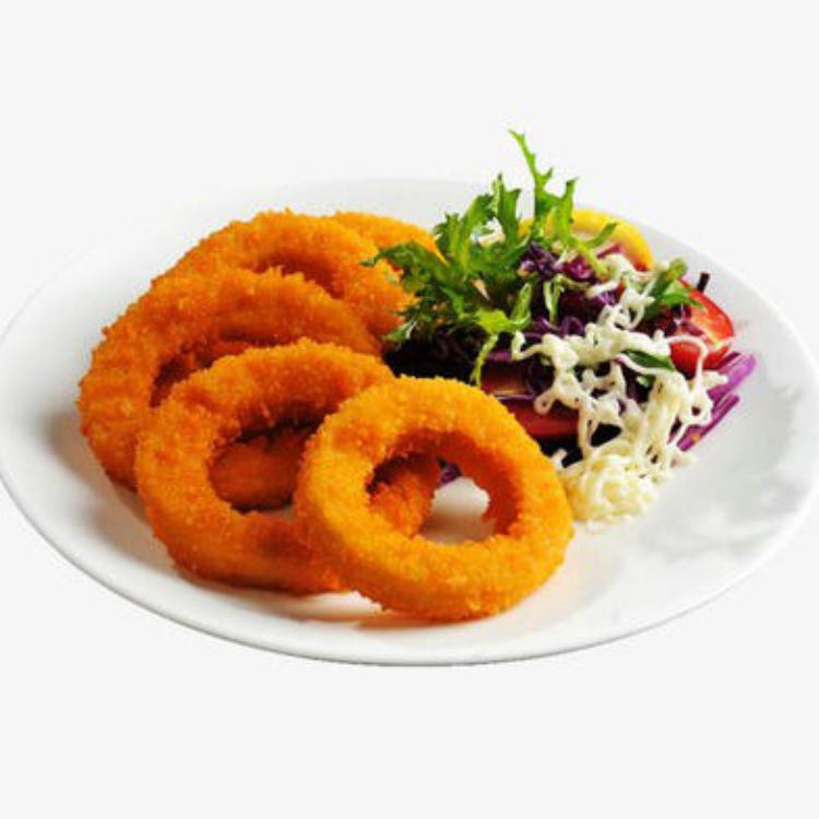 Brc Certified Pre Fried Onion Rings with Chicken and Onion Paste