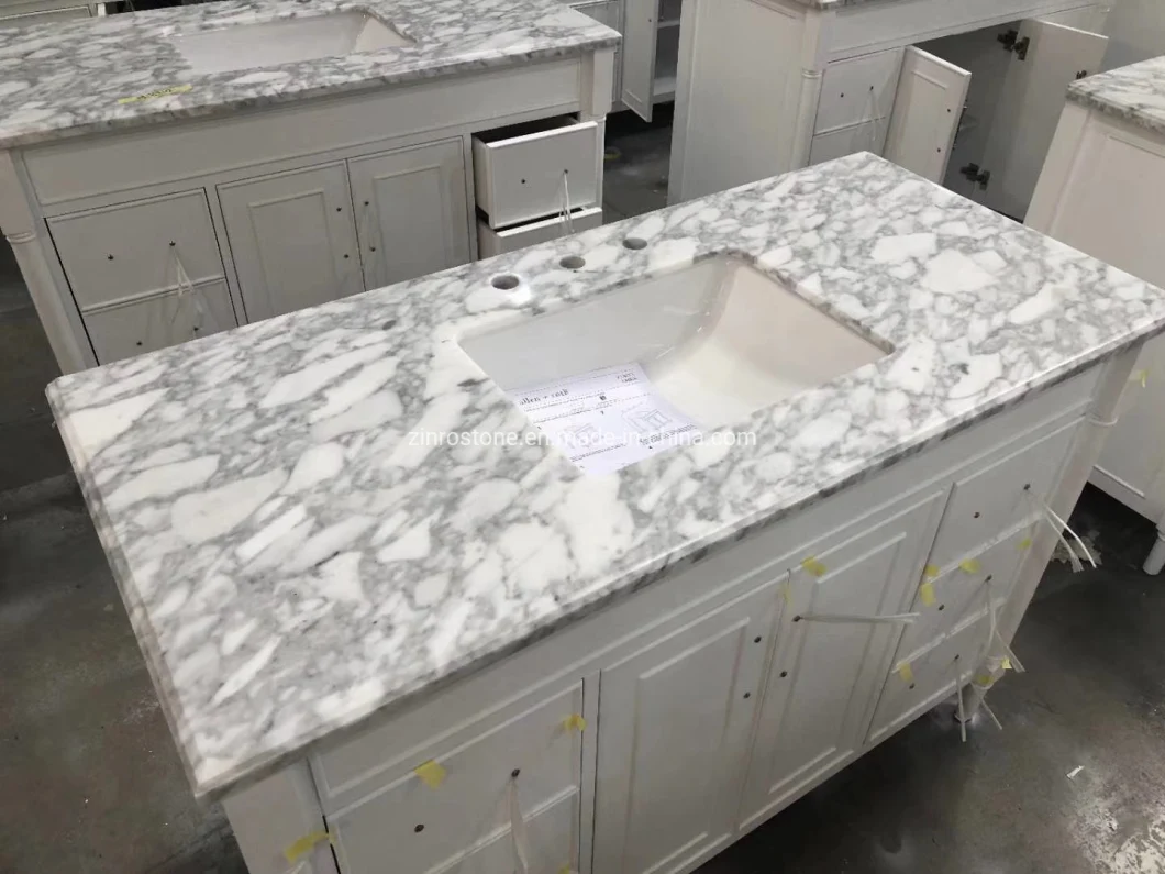 Natural Carrara Marble/Granite Kitchen Countertop/Hotel Bathroom Countertop
