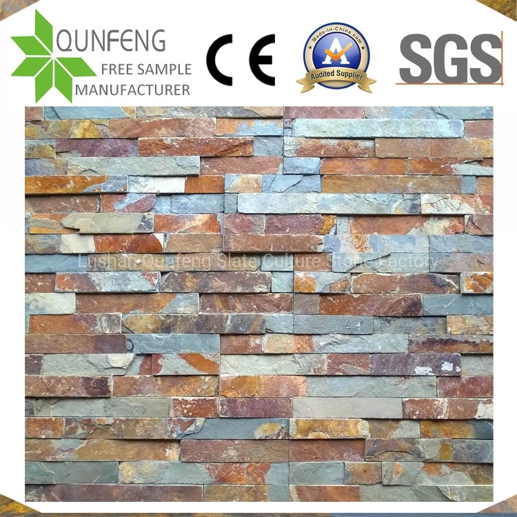 China Rusty Slate Veneer Wall Cladding Cheap Stack Stone