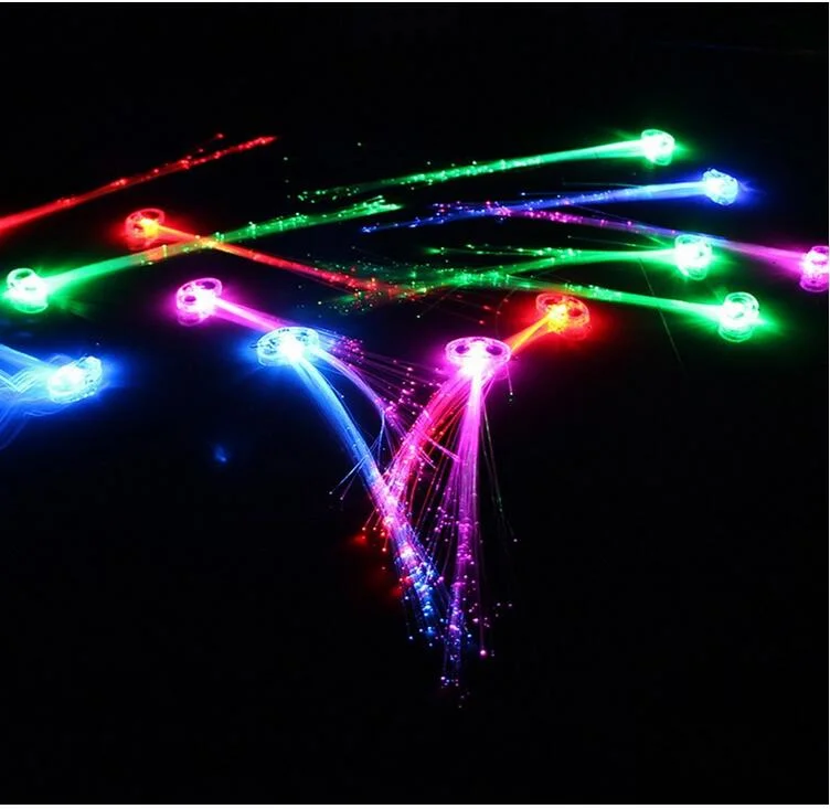 LED Lights Hair Light up Fiber Optic LED Hair Barrettes Party Favors for Party