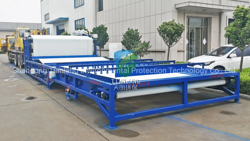 Solid Liquid Separation Equipment Electroplate Sewage Belt Filter Press Machinery with Automatic Press Cloth Cleaning Device