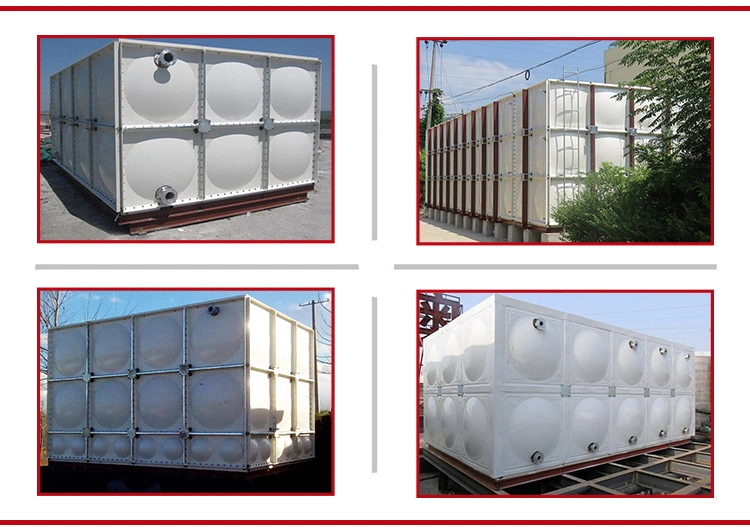 Fiberglass Bolted Modular Assemble Water Tank/ SMC Panel FRP/GRP Sectional Portable Rectangular Plastic Water Storage Tank/ Fire Water Tank/ Drinking Water Tank