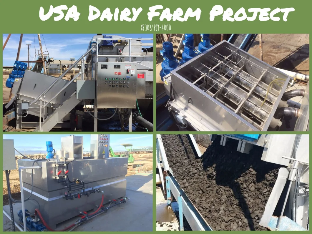 Screw Sludge Filter Press for Livestock Farms Waste Water Treatment Sludge Dewatering Machine