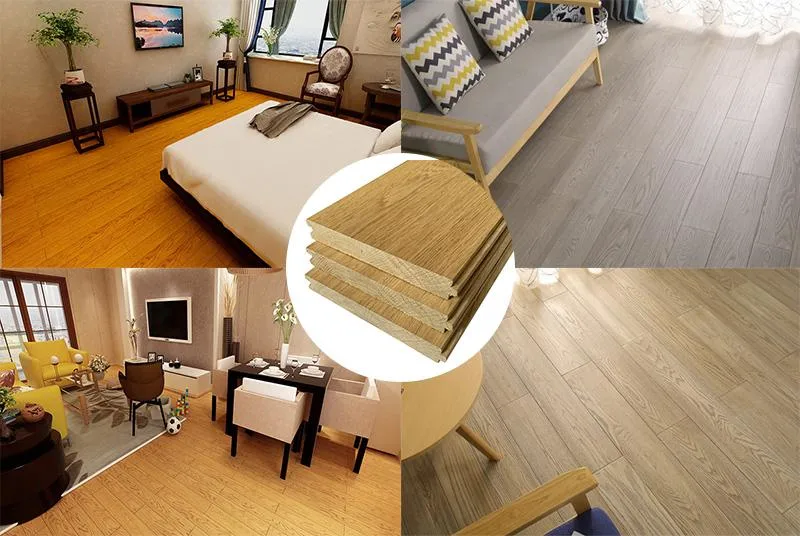 Greenland Slight Brushed Handscraped Custom UV Lacquered Wooden Planks Flooring Waterproof Oiled Parquet Bois Massif