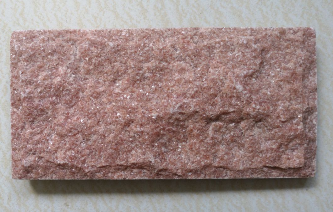 Pink Sandstone/Quartz/Slate Mushroom Tiles Stone Wall Facade Mushroom Stone