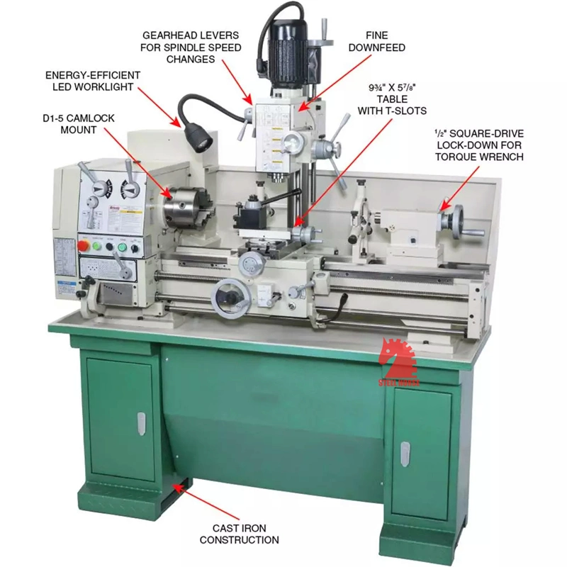 At320L Universal Lathe Mill Drill 3 in 1 Combination Machine for Metal