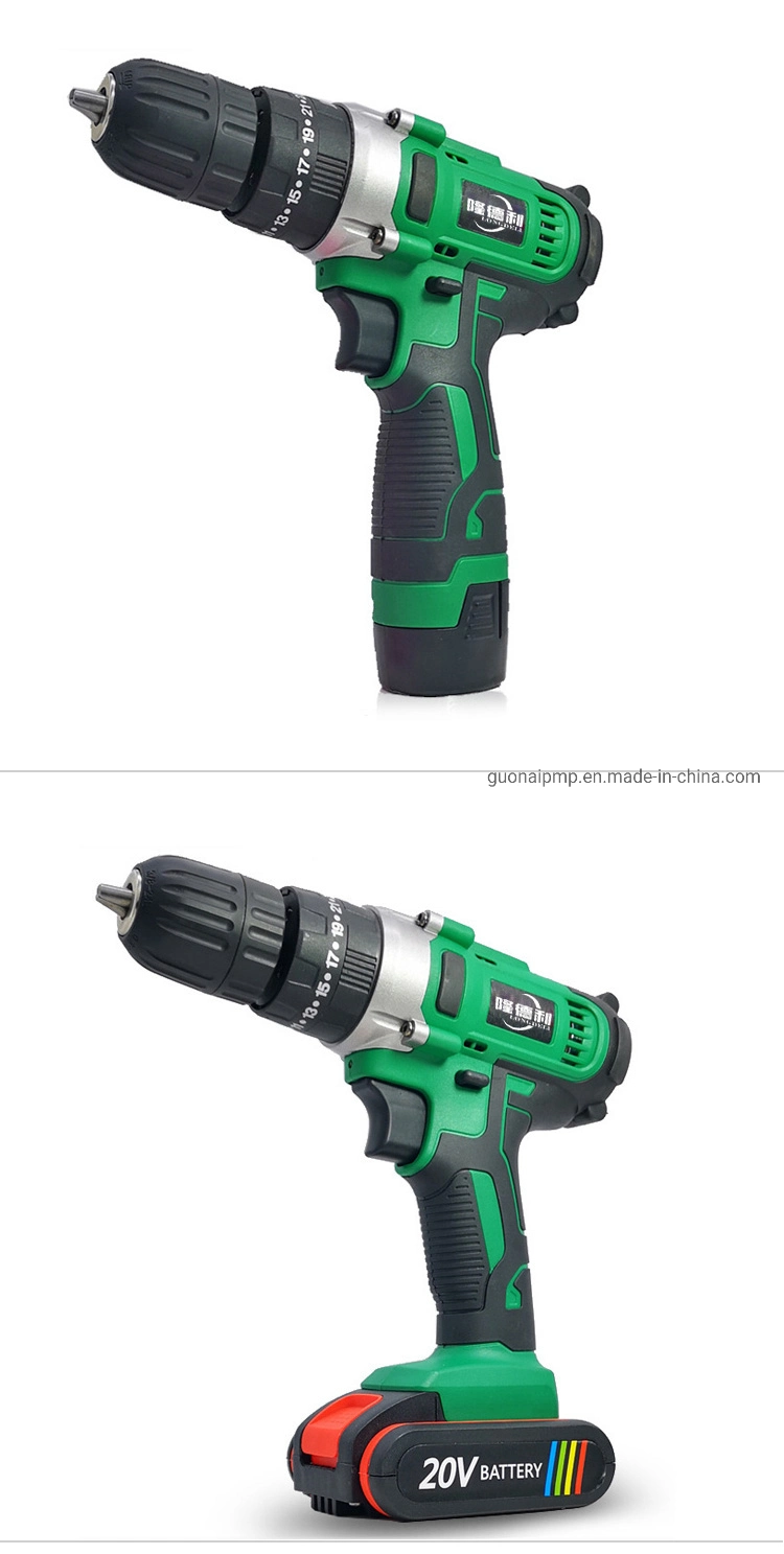 Rechargeable Cordless Power Tool OEM 20V Lithium Industry Electric Drill Cordless Impact Drill