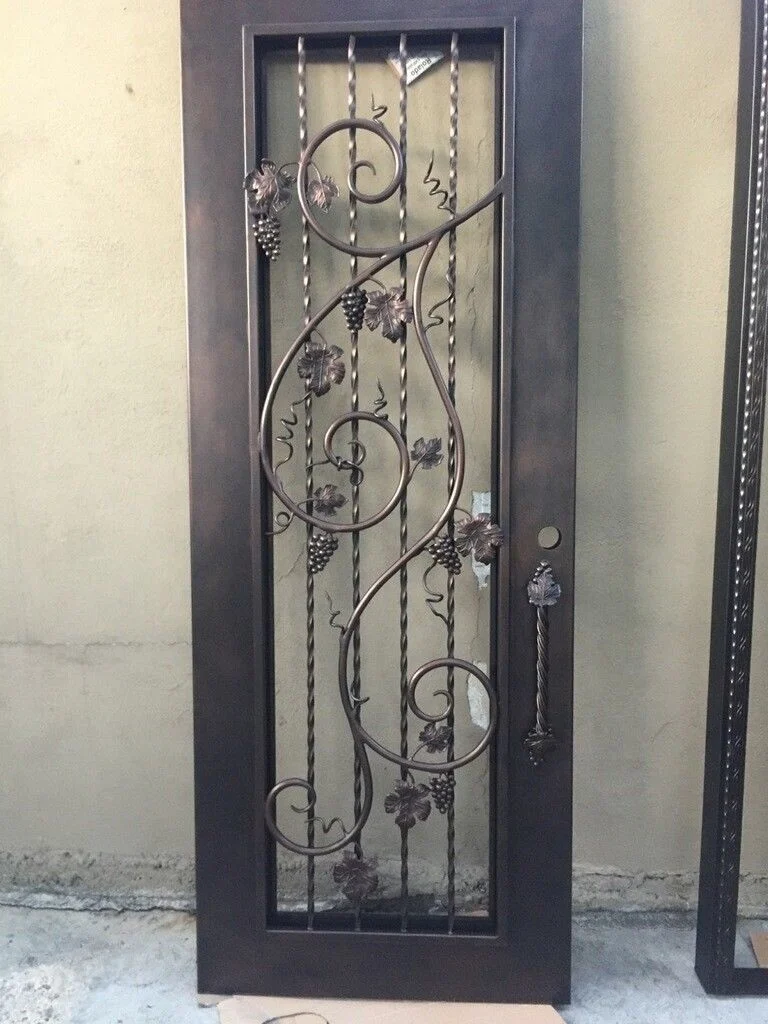 Unique latest Beautiful Design Wrought Iron Entry Door