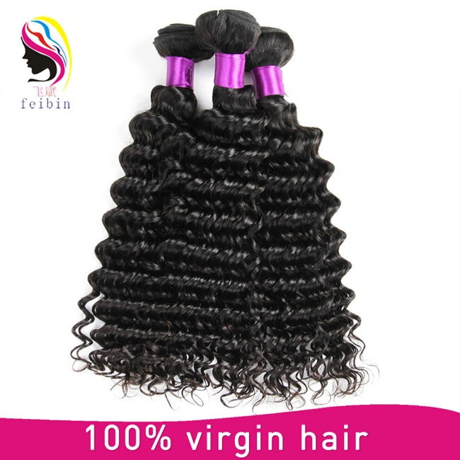 100% Real Human Hair Big Deep Wave 8-30 Inch Virgin Brazilian Hair Weaving