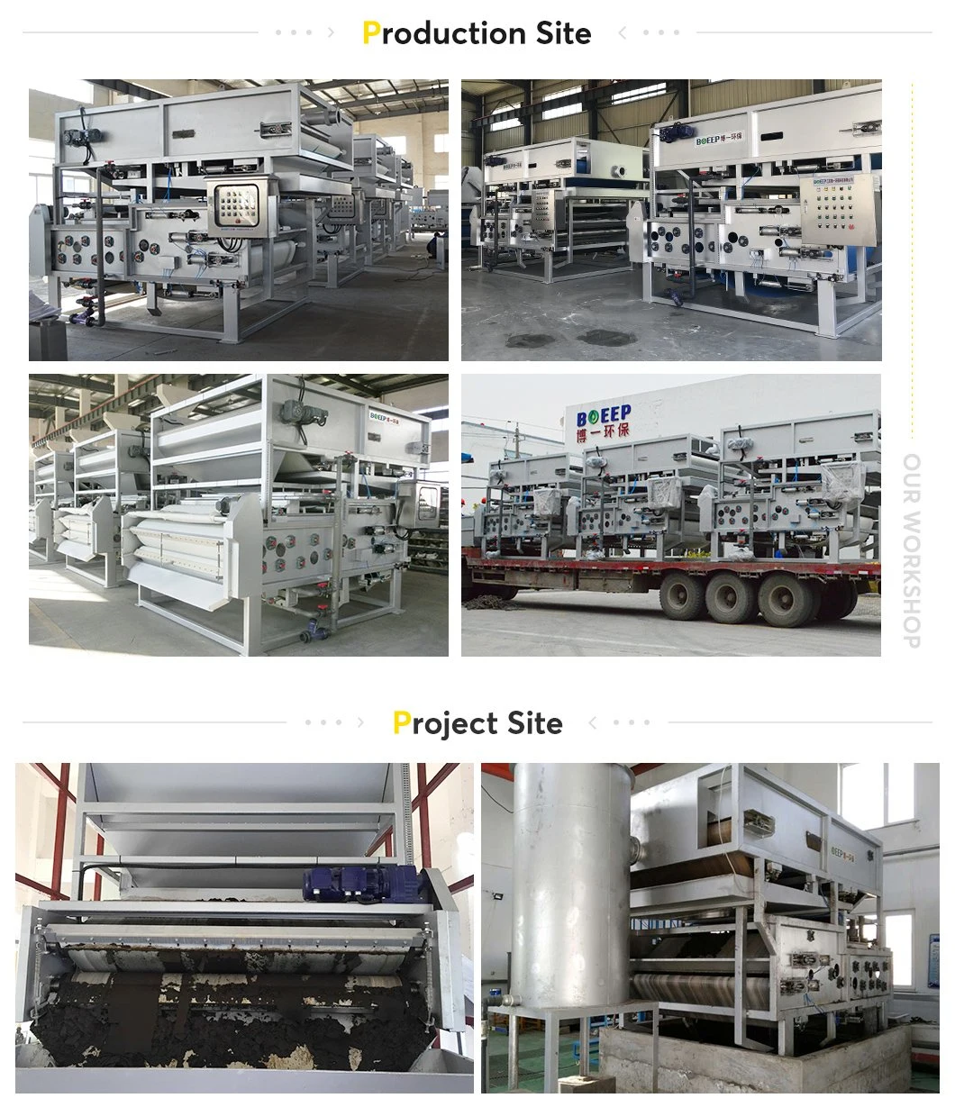 Ce/SGS/ISO Wastewater Sludge Dewatering Machine Belt Type Filter Press