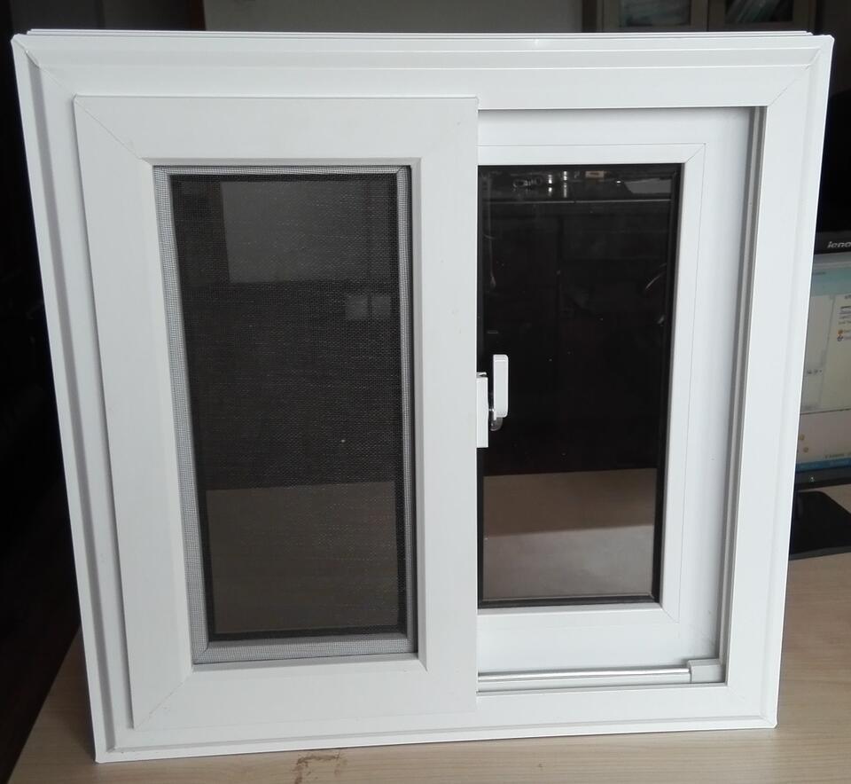 Cheap Hurricane Impact PVC Glass Sliding Window with Double Glazing Tempered Glass and Mosquito Net