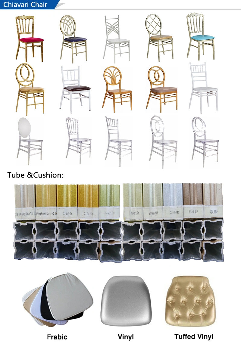 Latest Design Metal Steel Iron Round Back Chiavari Chairs Wedding Chairs From China