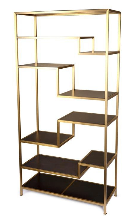 Light Luxury Iron Metal Racks Bookshelf Gold Creative Shelf Living Room Partition Display Cabinet