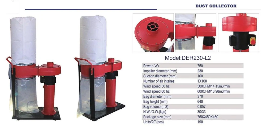 Industrial Dust Collector/Cyclone Vacuum Dust Collector Woodworking