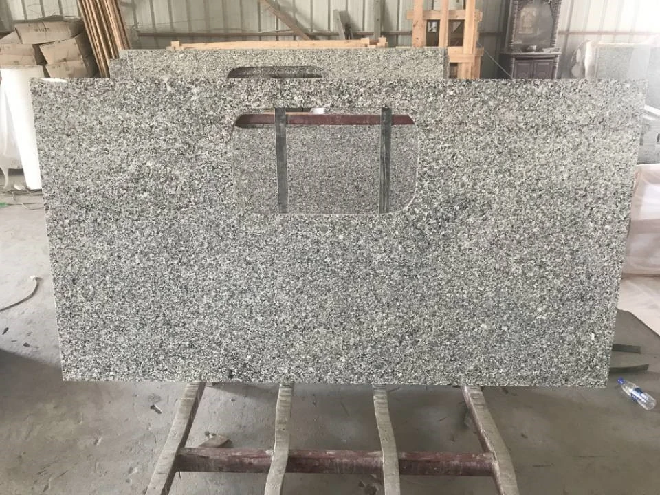 Grey/White Natural Granite Kitchen Countertops Project for Hotel/Home/Commerical Engineering
