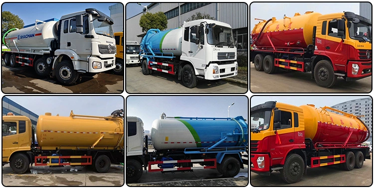 8X4 Vacuum Tank Jetting Sewage Cleaning Suction Tanker Truck Sewer Vacuum Truck Sewage Suction Tank Truck