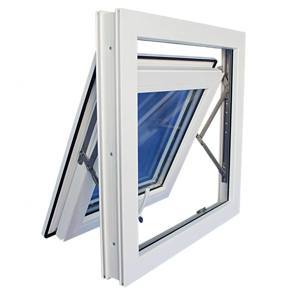 Superhouse Customized UPVC Profile Double Tinted Tempered Glass Awning Window