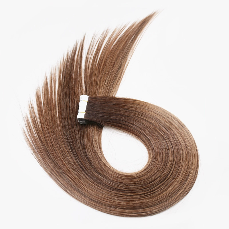 Top Tape Human Hair Extensions with Cuticles Long Durable Time No Dry