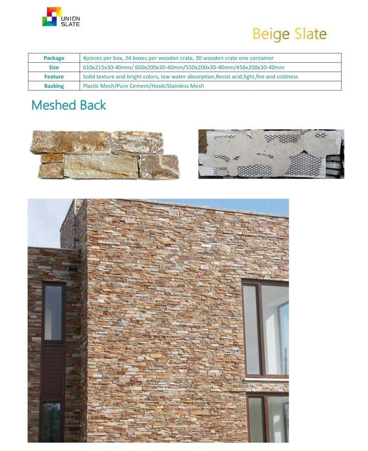 Natural Cultured Manufactured Outdoor External Granite Stone Slate Tiles Panel Price Exterior Wall Cladding