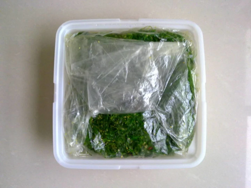Dalian Manufacture Kosher Wakame Frozen Seasoned Seaweed Salad with Bag and Box Packing