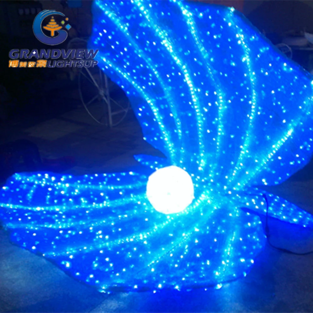 Acrylic LED Pearl Sea Clams for Underwater Theme Park