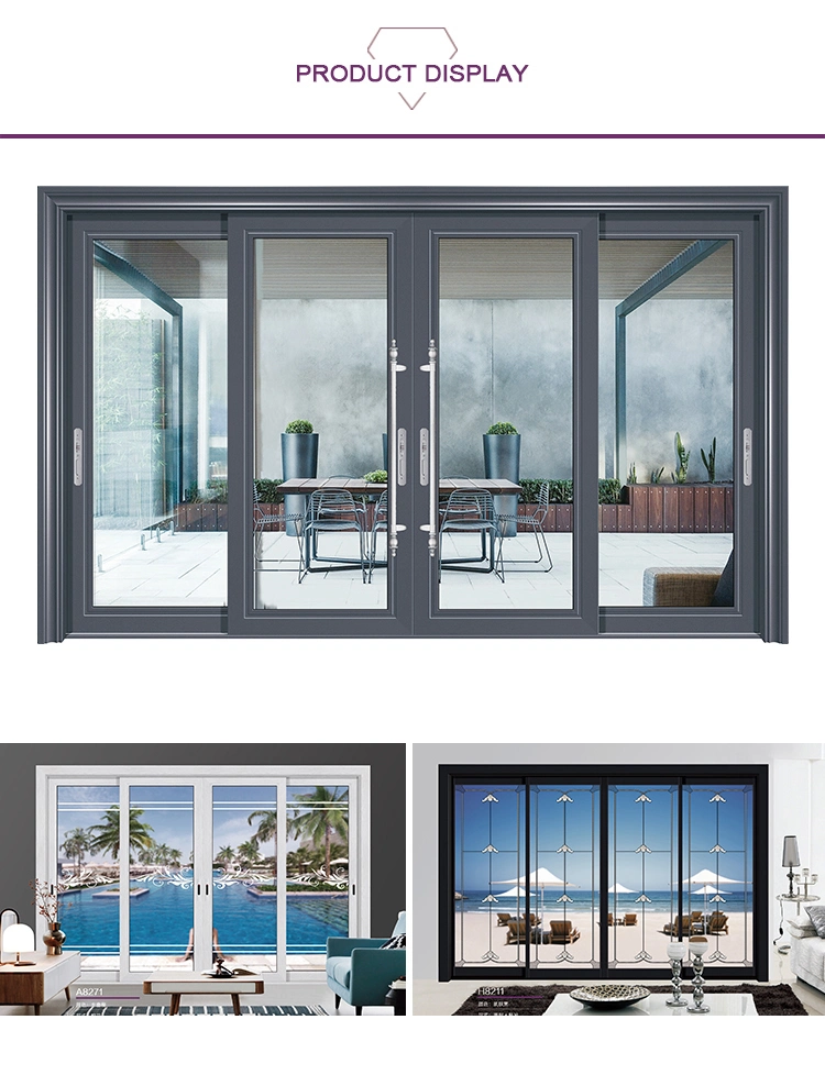 Competitive Price Aluminum Double Glass Sliding Door French Glass Sliding Door Philippines Price and Design