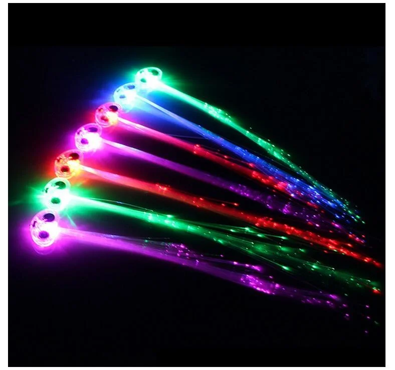LED Lights Hair Light up Fiber Optic LED Hair Barrettes Party Favors for Party