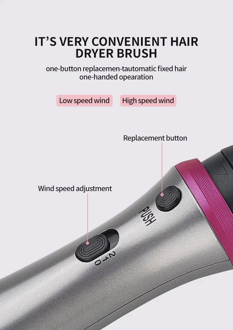 2020 Hot Sell Professional 5 in 1 Volumizer Blow Dryer One Step Hair Straightener Curler Comb Electric Hair Dry Brush
